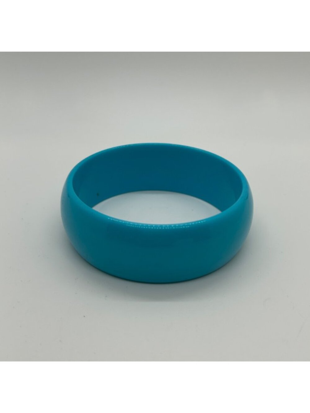 Vintage Turquoise Acrylic Set 2 Necklaces Bangle Bracelet Chunky Bead Statement - Picture 10 of 13